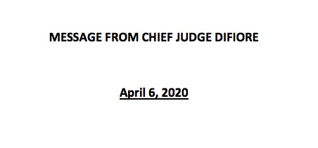 Message from Chief Judge&nbsp;DiFiore